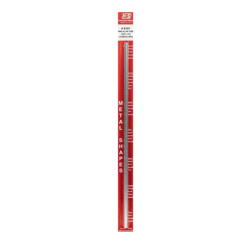 KS Metals 12 Aluminum Tube 3/32 3 Pcs