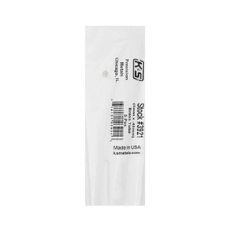 KS Metals Brass Tube 3Mm Odx.45Mm Wall-5Pcs  1 Mtr