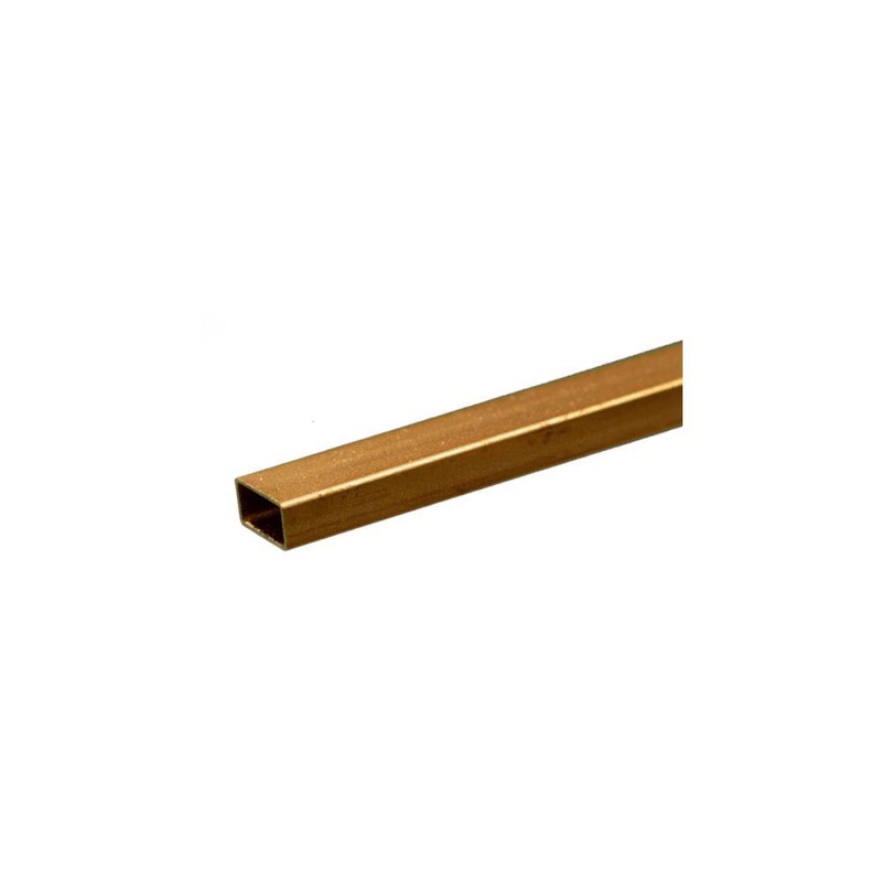 KS Metals Rectangle Brass Tube 3/16×3/8×12