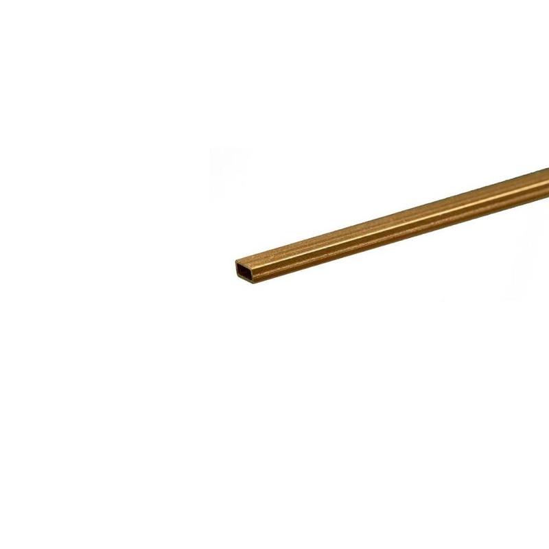 KS Metals Rectangle Brass Tube 3/32×3/16×12