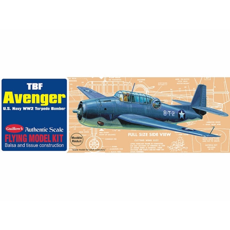 Guillows Grumman TBF Avenger Laser Cut Model Kit, 419mm WS