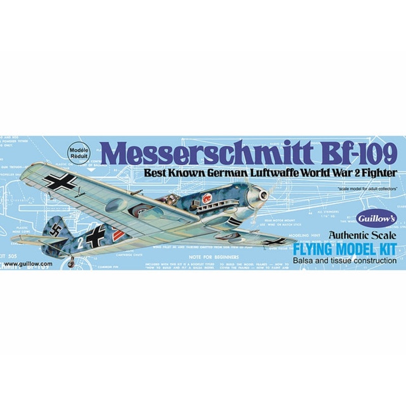 Guillows Messerschmitt BF-109 Laser CutModel Kit, 419mm WS