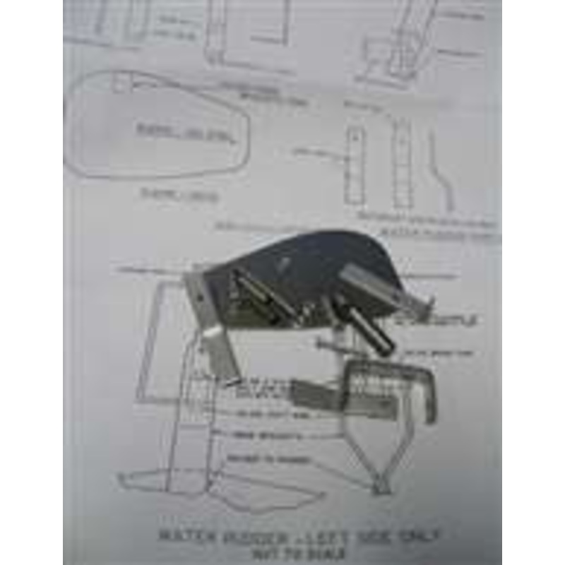 Balsa Usa Water Rudder Kit 1/4 Scale Edo Floats *