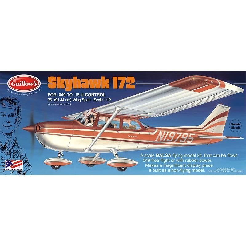 Guillows Cessna Skyhawk 172 Detailed Balsa Model Kit 914mm WS