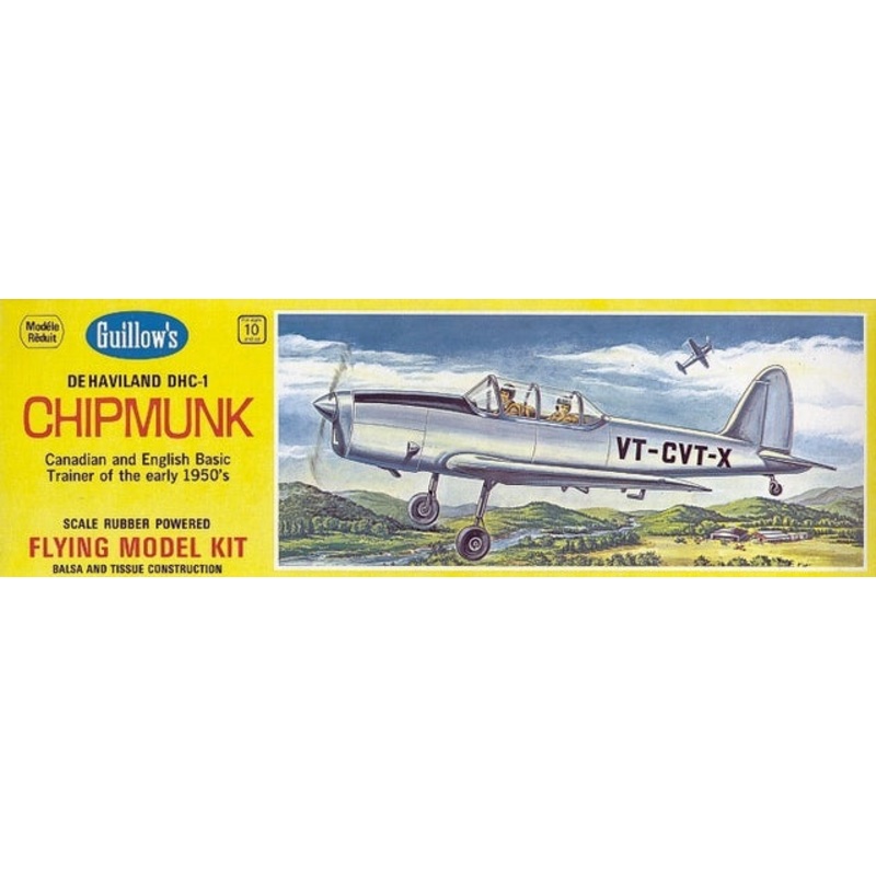 Guillows DHC-1 Chipmunk Easy Build BalsaModel Kit, 431mm WS