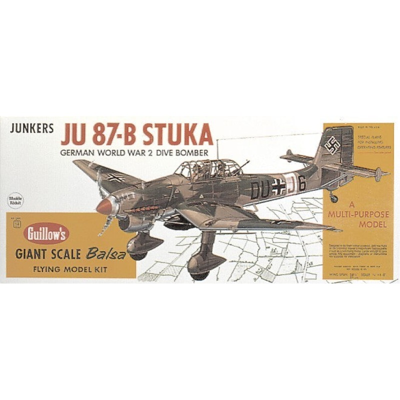 Guillows JU-87B Stuka 1:16 Scale Balsa Model Kit, 870mm WS
