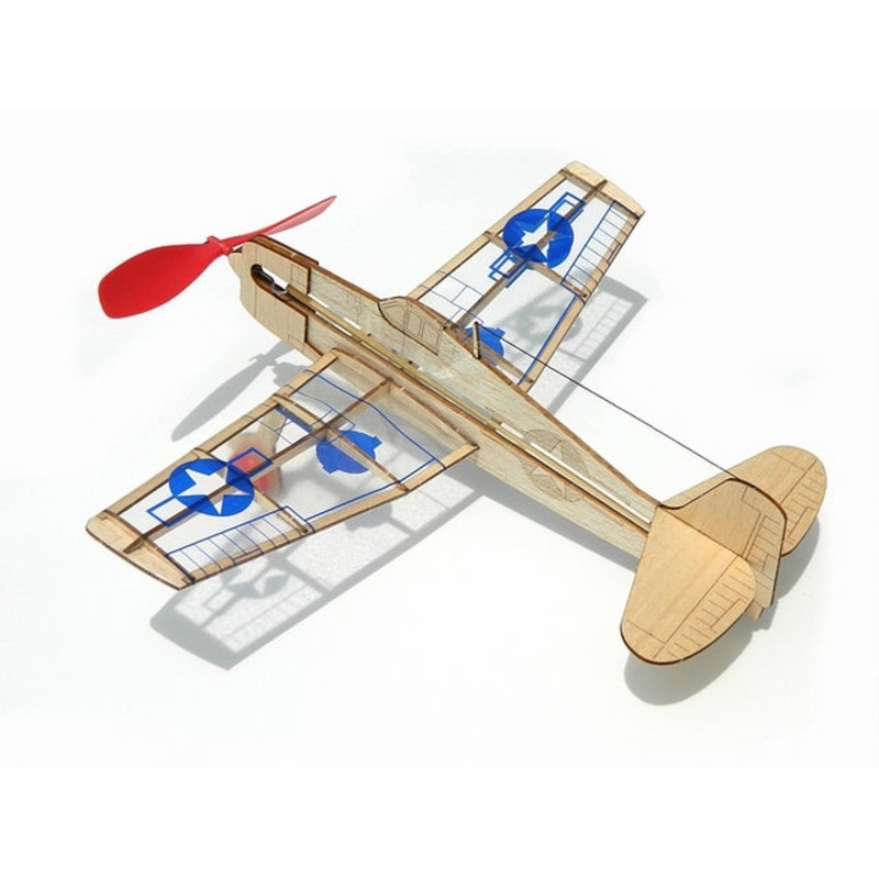 Guillows U.S. Hellcat Rubber Powered Laser Cut Model Kit, 260mm WS