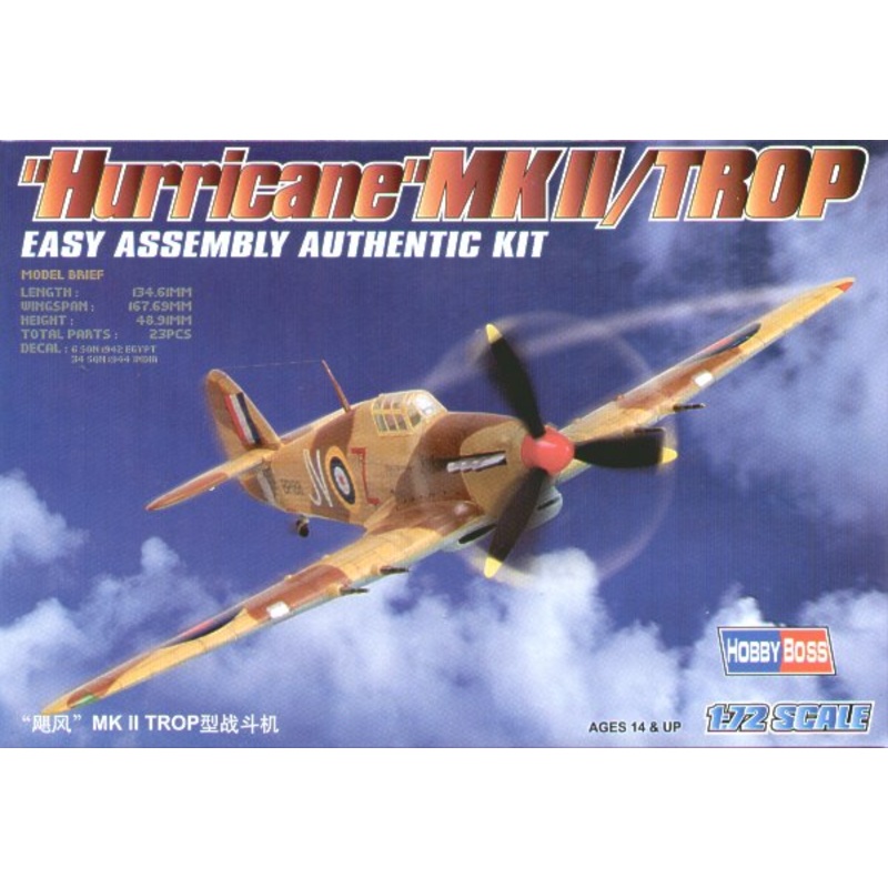 Hobbyboss 1:72 Hurricane Mk Ii Tr