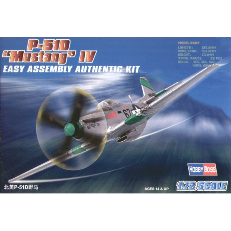 Hobbyboss 1:72 P-51D Mustang