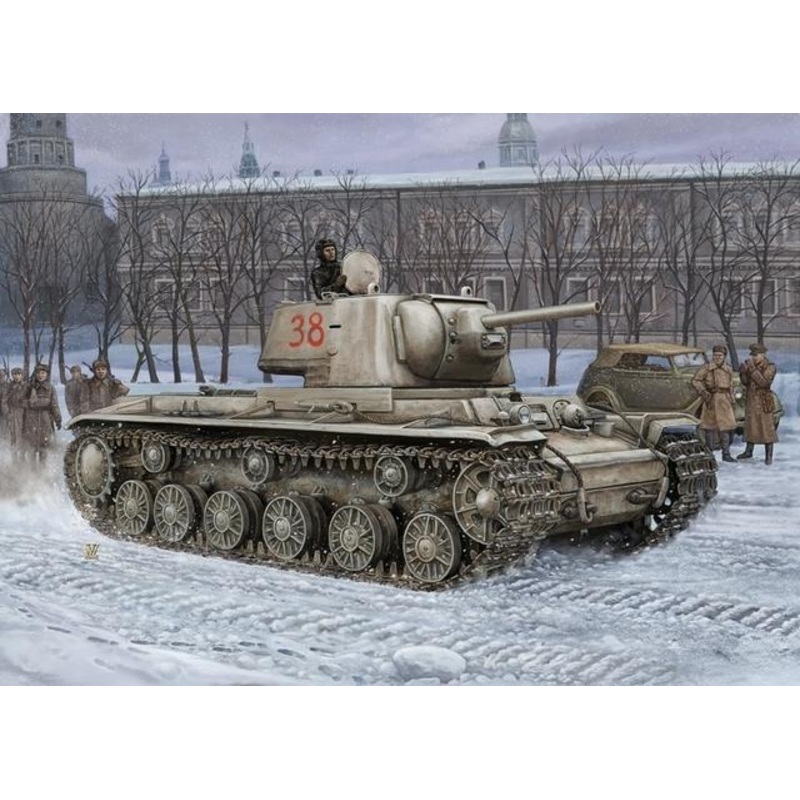 Hobbyboss 1:48 Russian Kv -1 Model 1942Lightweight Cast Tank