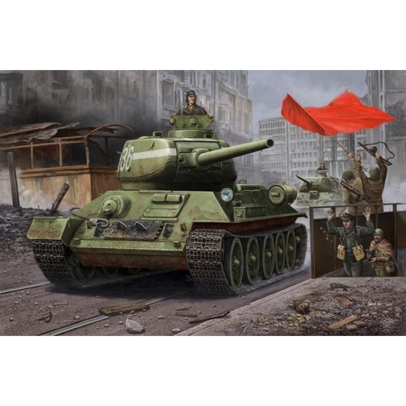 Hobbyboss 1:48 Russiant-34/85 1944 AngleJointed Turret Tank