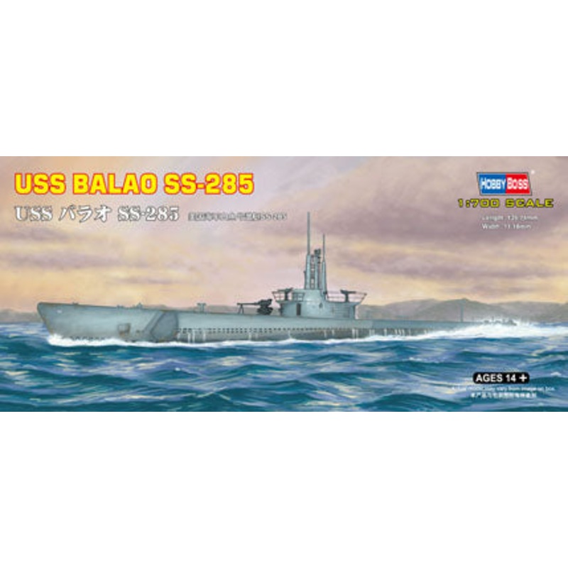 Hobbyboss 1:700 Uss Balao Ss-285 Submarine
