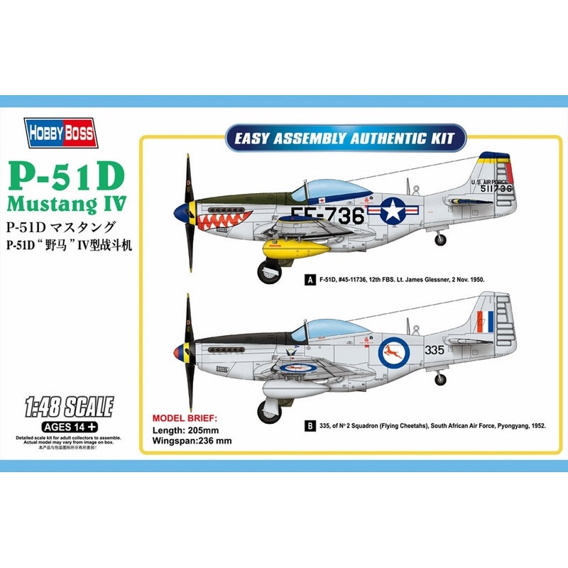 Hobbyboss 1:48 P-51D Mustang Iv Fighter