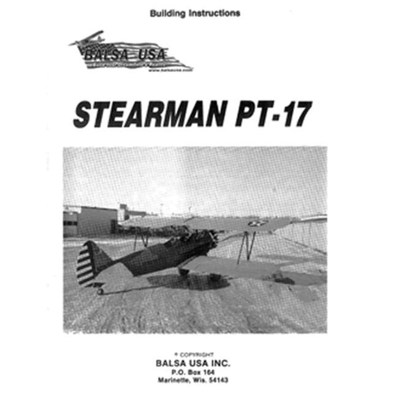 Balsa Usa Stearman Plans W/ Instructions