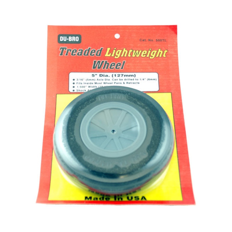 Dubro Wheel Large Scale Lt Weight 5.0 InPk1