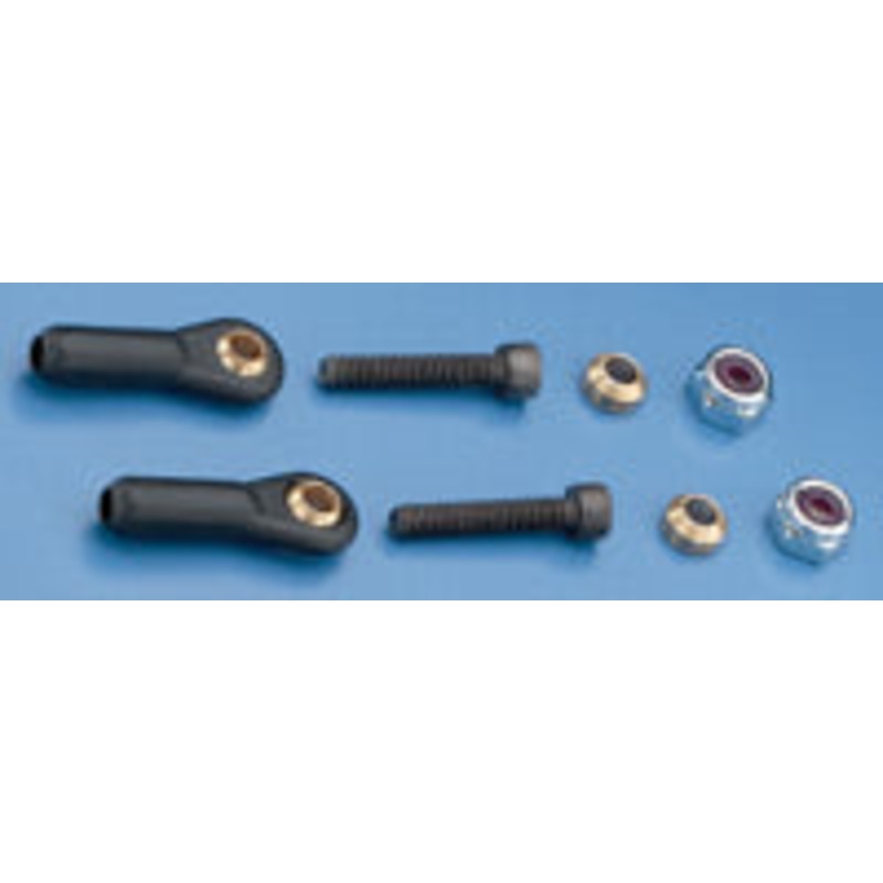 Dubro H/Duty Ball Links 6-32 Black (2)*