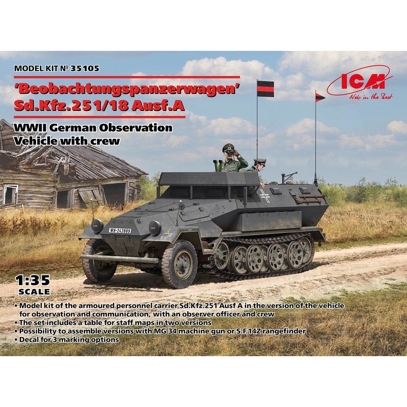 ICM 1:35 Beobachtungs panzerwagen Sd Kfz51 / 18 Ausf A