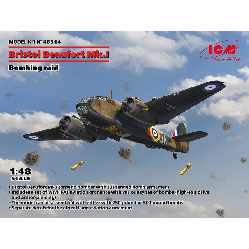 ICM 1:48 Bristol Beaufort Mk I Bombing Raid