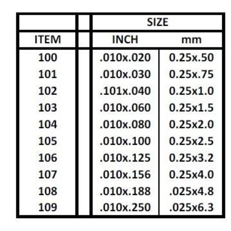 Evergreen Styrene Strips .010 X .020 In-10