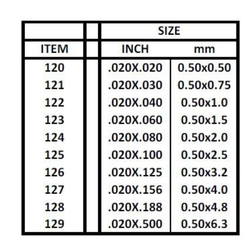 Evergreen Styrene Strips .020 X .100 In-10