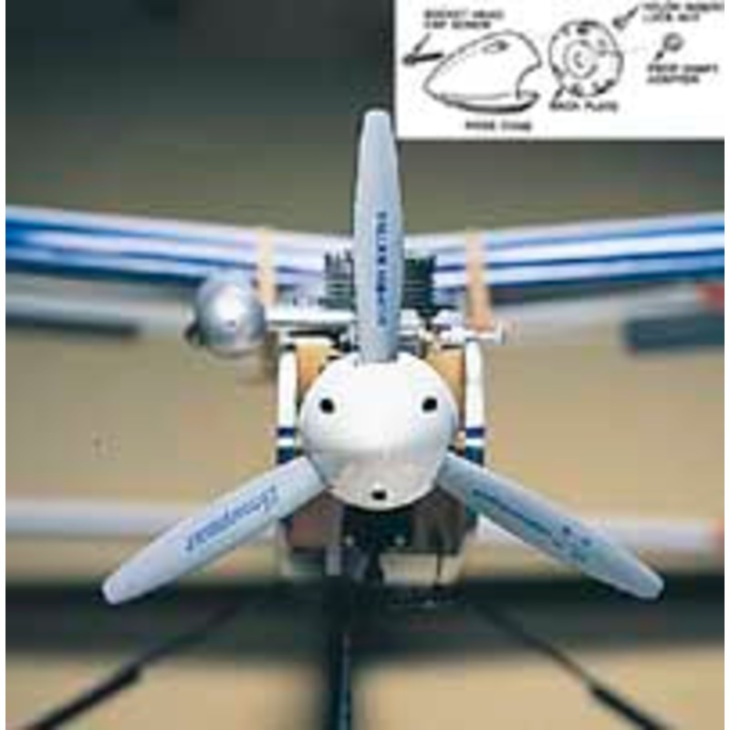 Dubro Spinner White 2 Inch 3 Blade