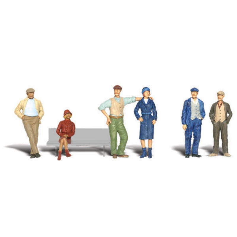 Woodland Scenics Bystanders, 6 Figures,Ho Scale