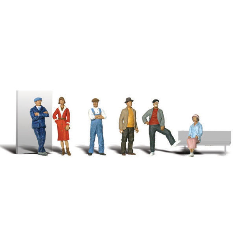 Woodland Scenics Casual People, 6 Figures, HO Scale