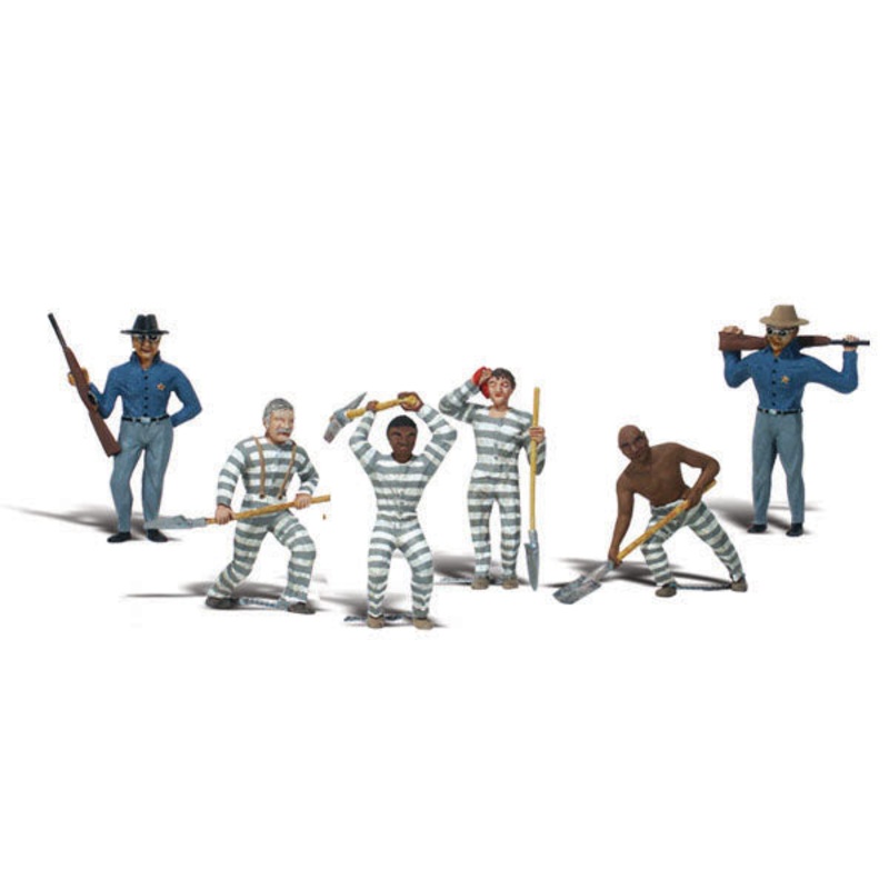 Woodland Scenics Chain Gang, 6 Figures,Ho Scale