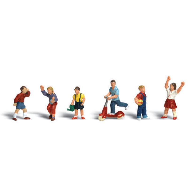 Woodland Scenics Children, 6 Figures, HOScale