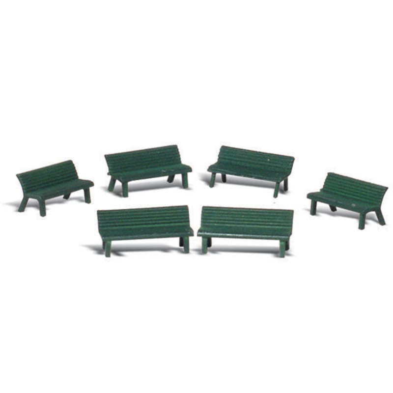 Woodland Scenics Park Benches, 6 pcs, HOScale