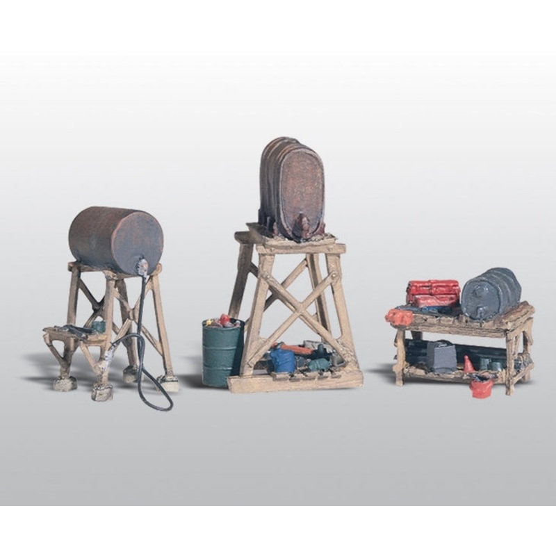 Woodland Scenics 3 Fuel Stands Sc Details *