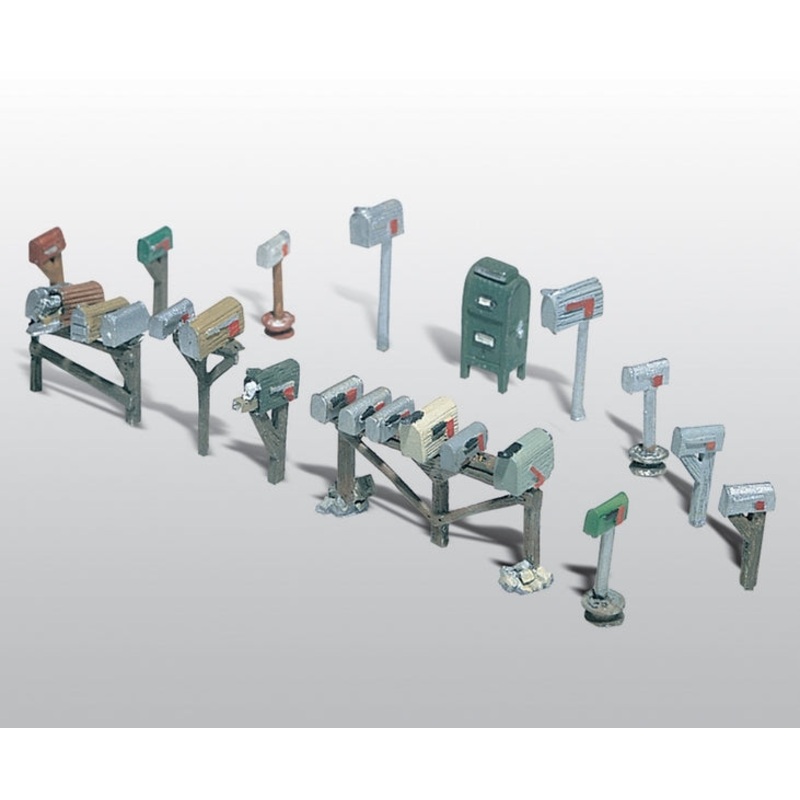 Woodland Scenics Assorted Mailboxes Sc Details