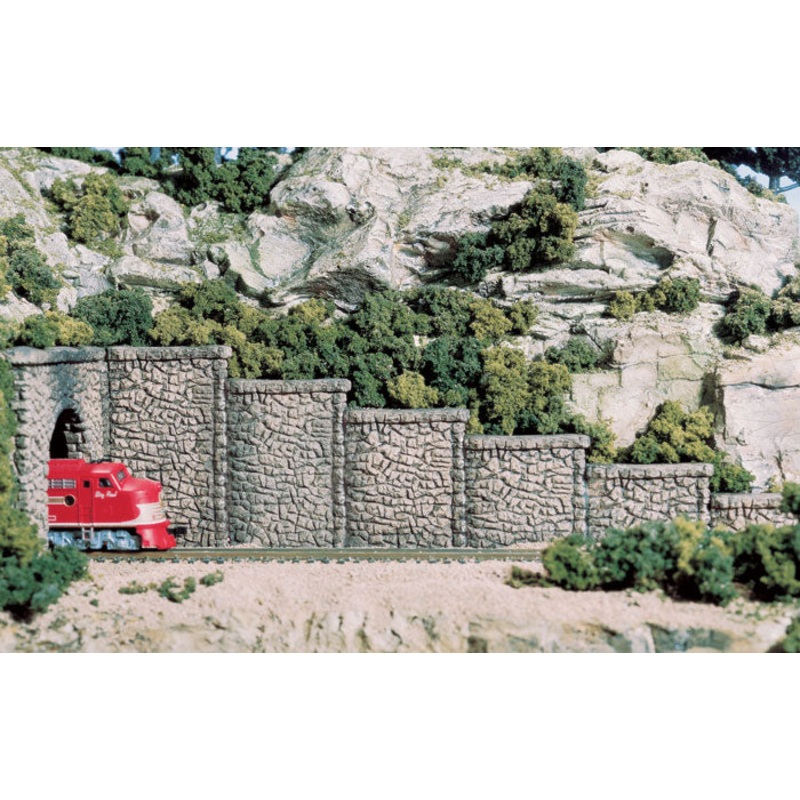 Woodland Scenics N Retain Wall Random Stone 6Ea