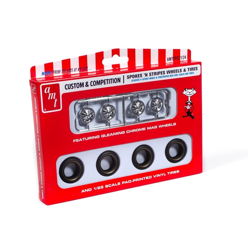 AMT 1:25 Spokes & Stripes Wheel & Tire Pack