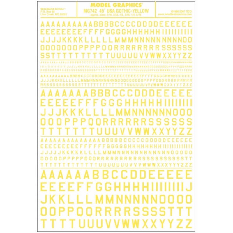 Woodland Scenics 45Usa Gothic Yellow Dt