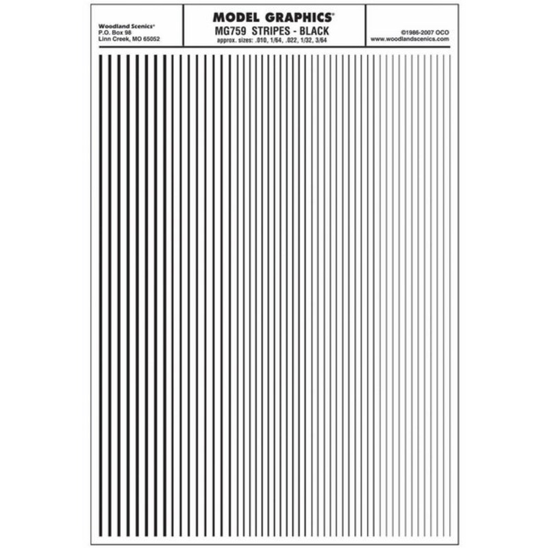 Woodland Scenics Stripes Black Dt
