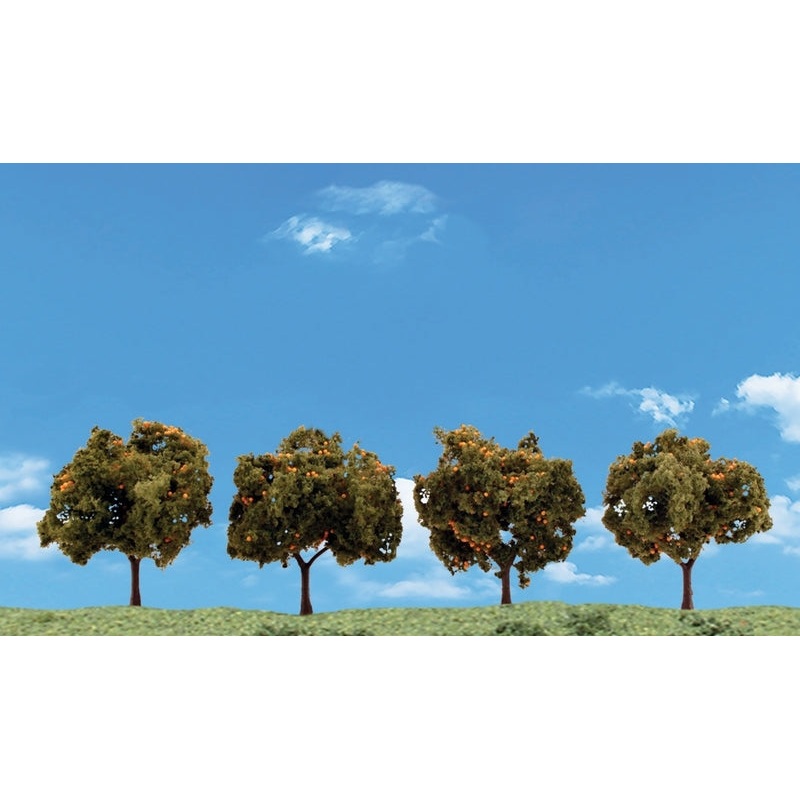 Woodland Scenics 2In – 3In Orange Trees4/Pk *