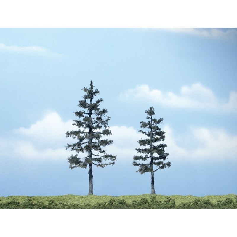 Woodland Scenics 4In – 5 1/4In Prem Pine2/Pk