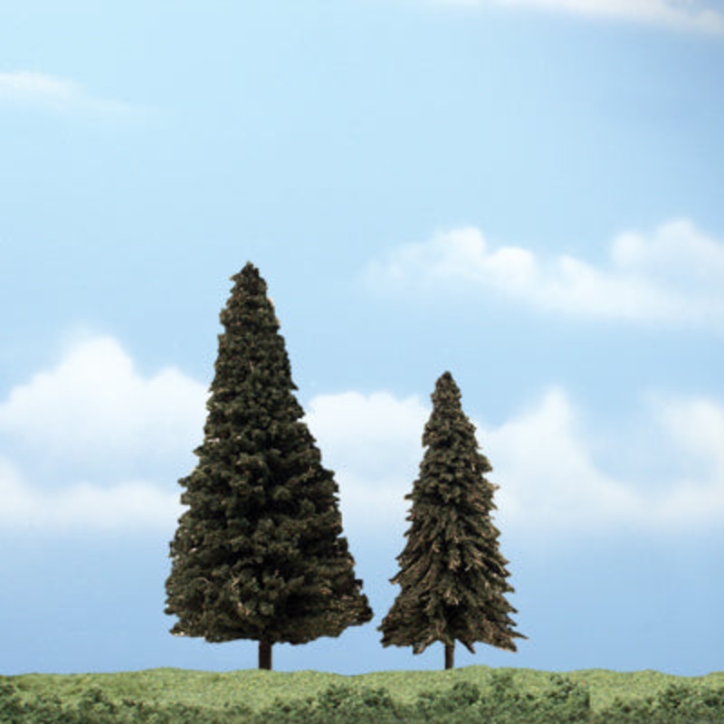 Woodland Scenics 4In – 5In Prem Evergreen 2/Pk