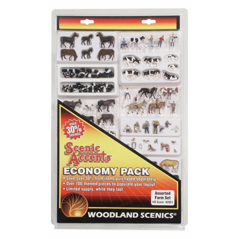 Woodland Scenics Ho Assorted Farm Economy Pk