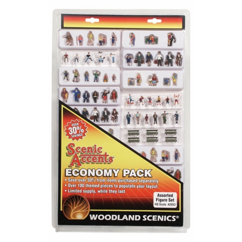 Woodland Scenics Ho Assorted Figures Economy Pk