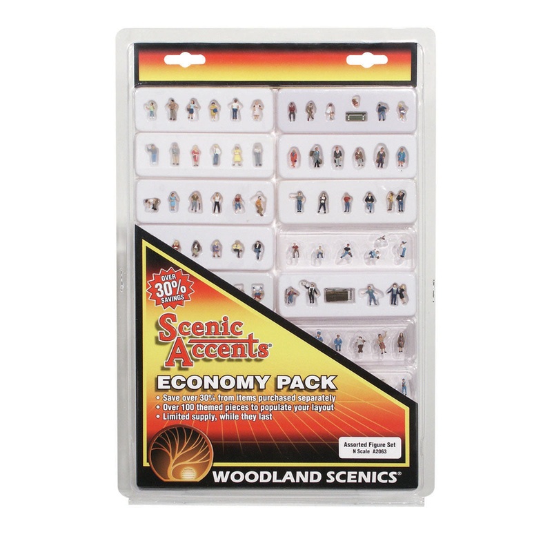 Woodland Scenics N Assorted Figures Economy Pk
