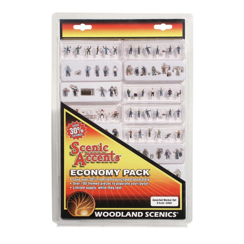 Woodland Scenics N Assorted Workers Economy Pk