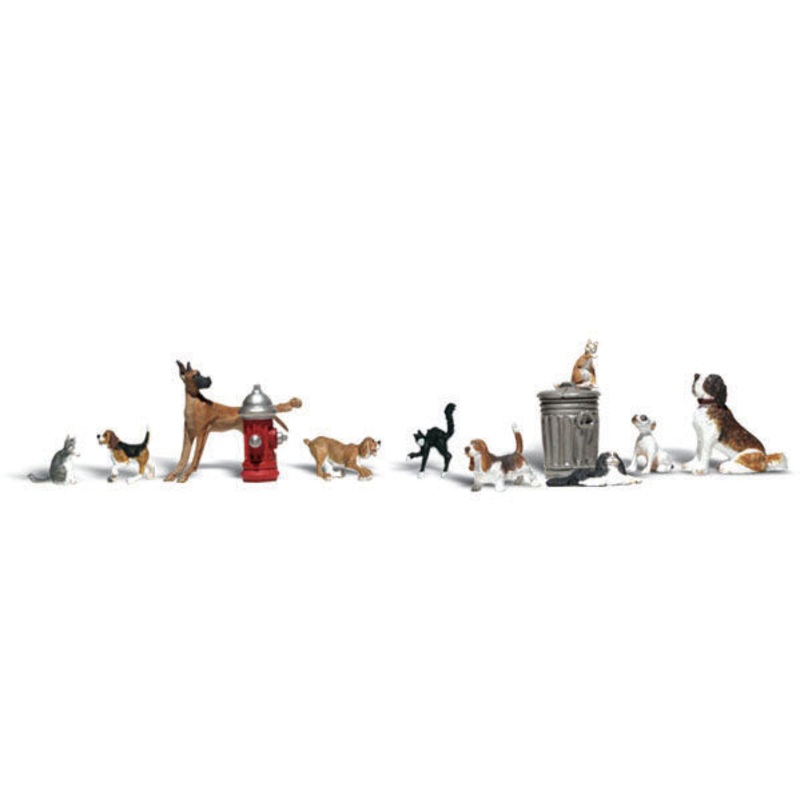 Woodland Scenics N Dogs & Cats
