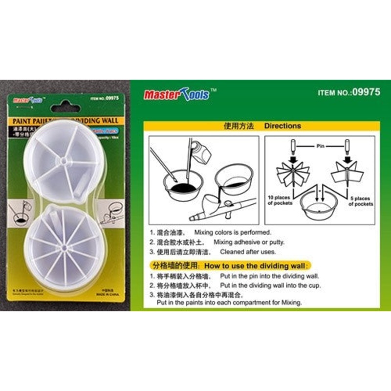 Master Tools Paint Palette – (L) W/Dividing Wall