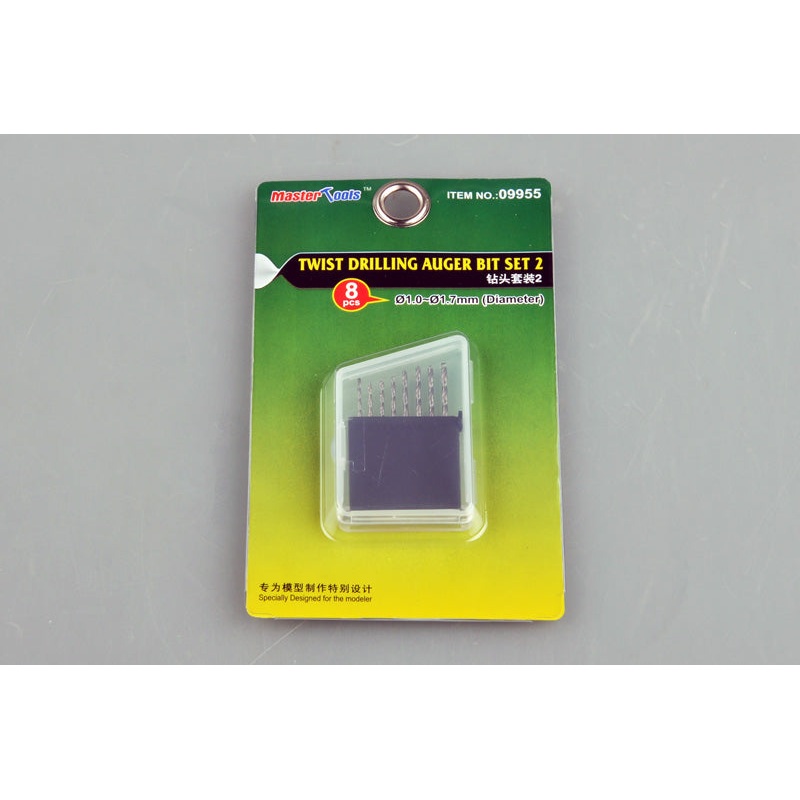 Master Tools Twist Drilling Auger Bit Set 2 8pcs 1.0 to 1.7 mm