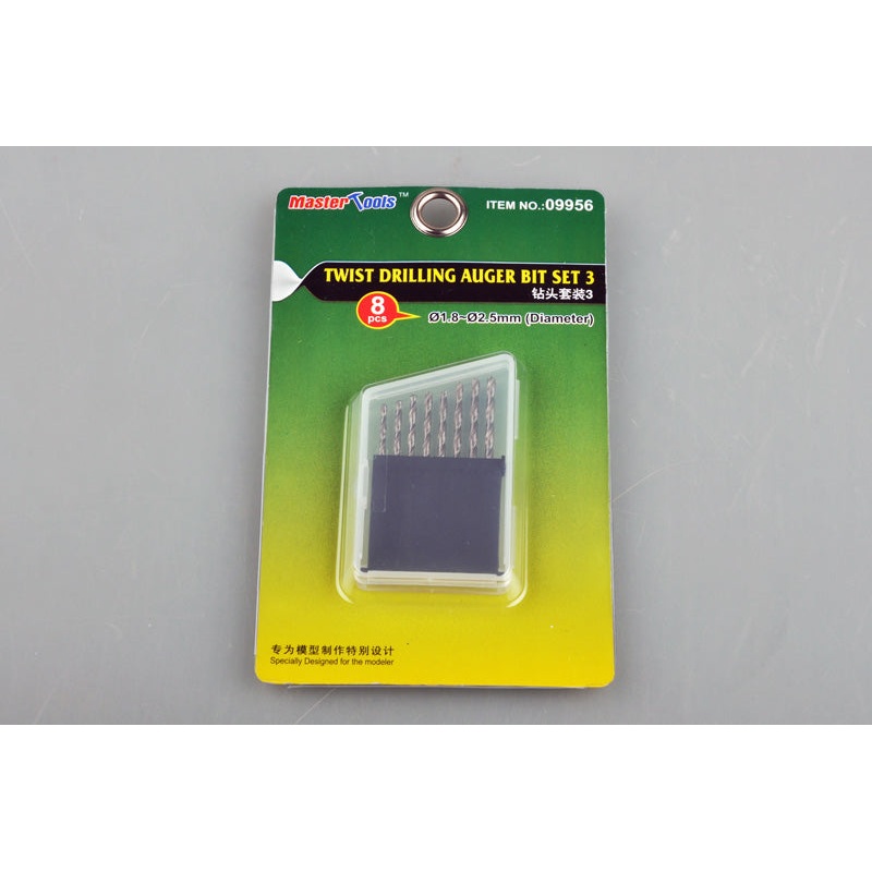 Master Tools Twist Drilling Auger Bit Set 3 8pcs 1.8 to 2.5 mm