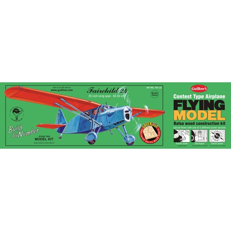 Guillows Fairchild 24 635mm WS Laser CutBalsa Model Kit
