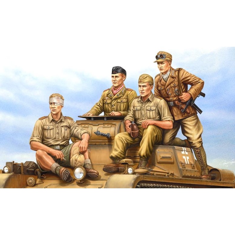 Hobbyboss 1:35 German Tropical Panzer Crew. 4 figures