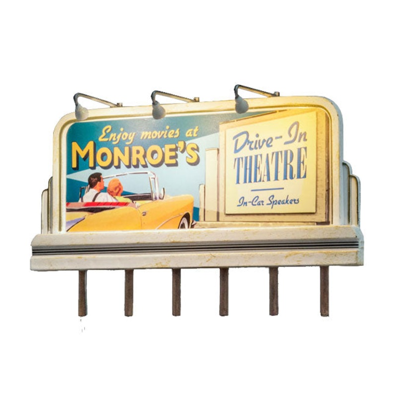 Woodland Scenics Billboard Monroes Drive-In